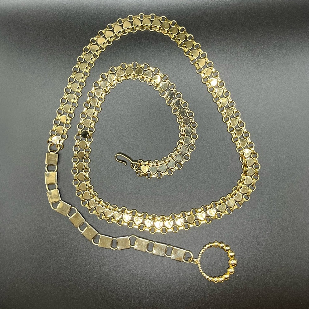 Heart Belt Gold Tone